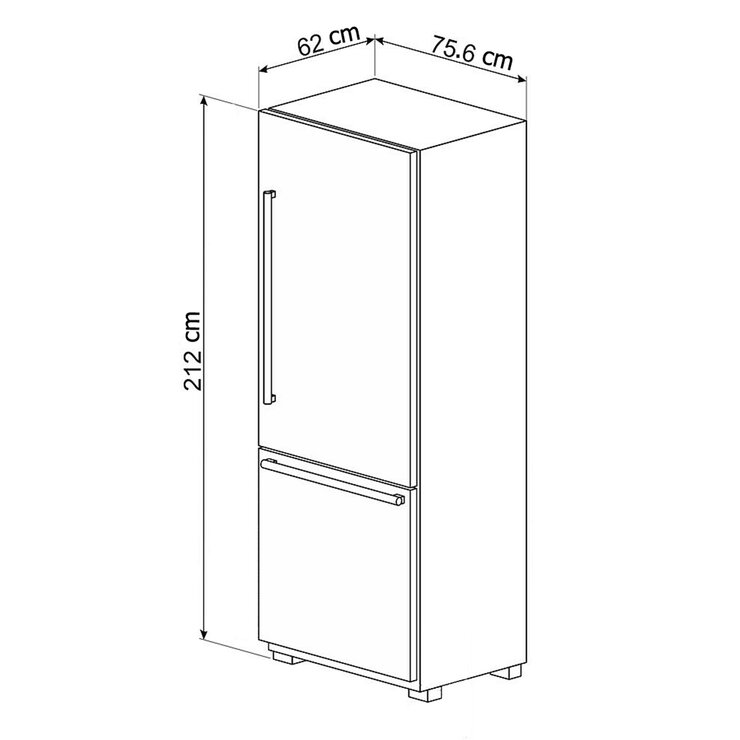 Refrigerador 16.4' Bottom Mount Panelable Smeg — Imagen 4 de 4