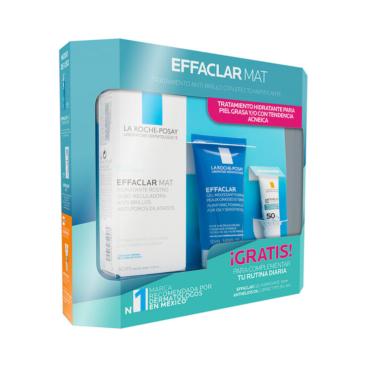 Pack Effaclar Mat 40ml + Effaclar Gel 50ml + Anthelios Oil FPS 50 3ml — Imagen 3 de 4