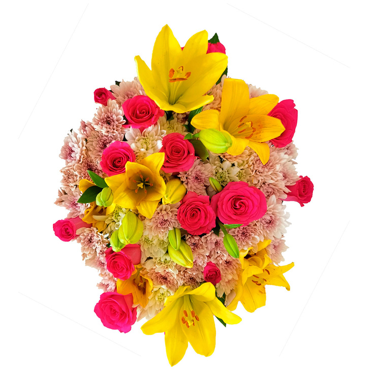 Chiltepec, Bouquet de Rosas con Crisantemos y Lilium — Imagen 1 de 2
