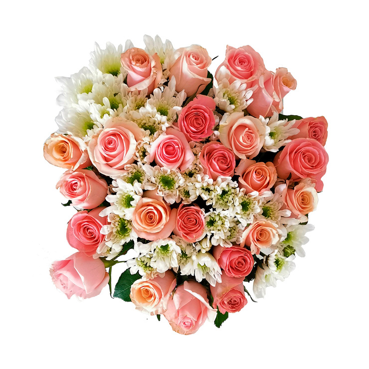Chiltepec, Bouquet de Rosas con Crisantemos — Imagen 1 de 2