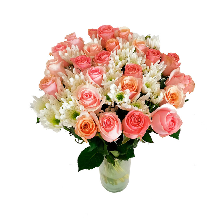 Chiltepec, Bouquet de Rosas con Crisantemos — Imagen 2 de 2