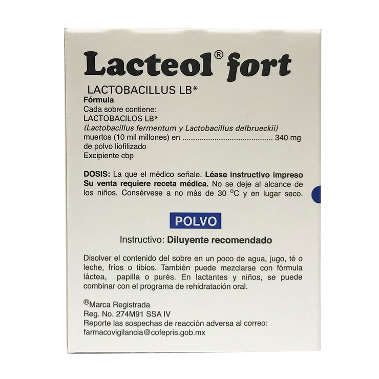 Lacteol Fort Polvo, 6 sobres   — Imagen 2 de 2