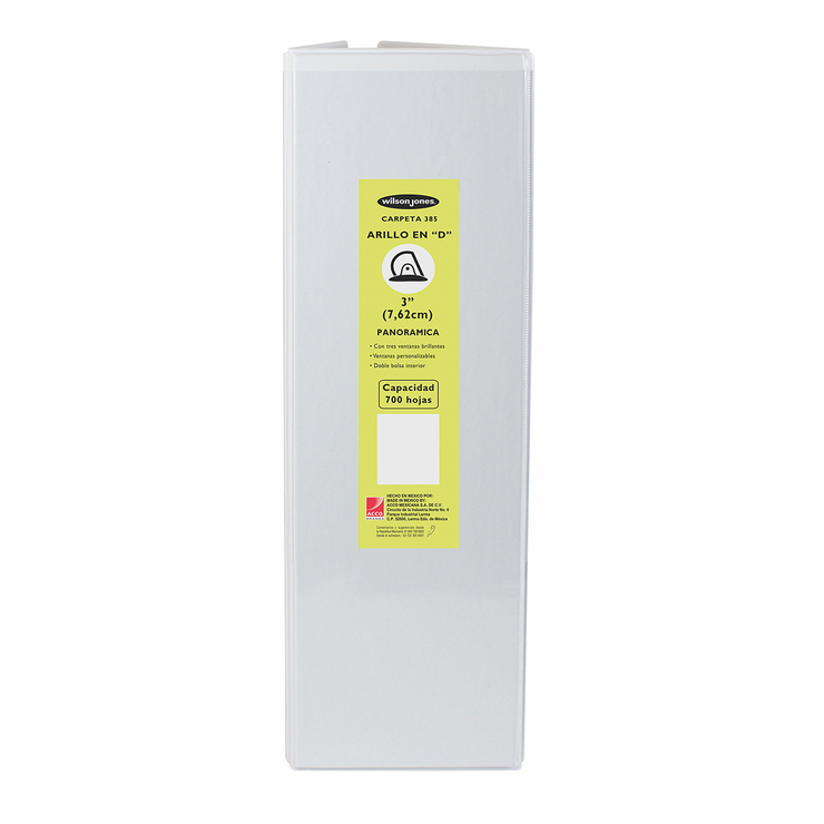 Wilson Jones Carpeta de 3 Pulgadas con 3 Arillos en D Color Blanco — Imagen 2 de 2