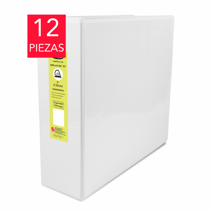 Wilson Jones Carpeta de 3 Pulgadas con 3 Arillos en D Color Blanco — Imagen 1 de 2