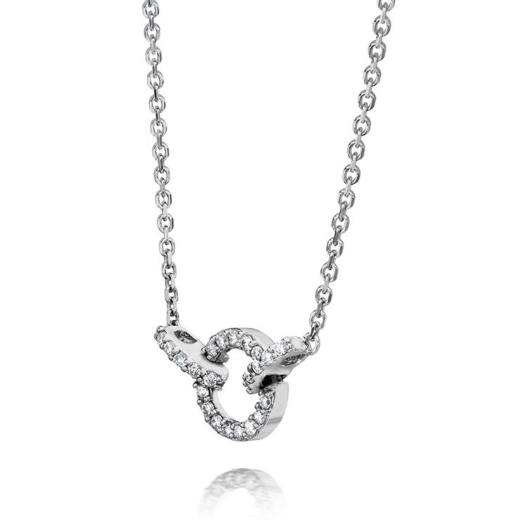 0.25ctw, Collar de diamantes, oro blanco de 14kt — Imagen 2 de 2