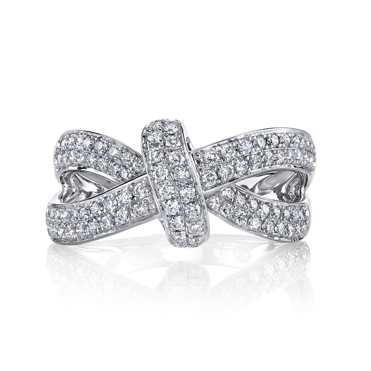 Anillo, 0.60ctw Diamantes, Oro Blanco de 14kt — Imagen 2 de 2