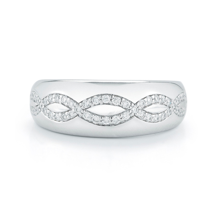 Anillo, 0.26ctw Diamantes, Oro Blanco de 14kt — Imagen 3 de 3