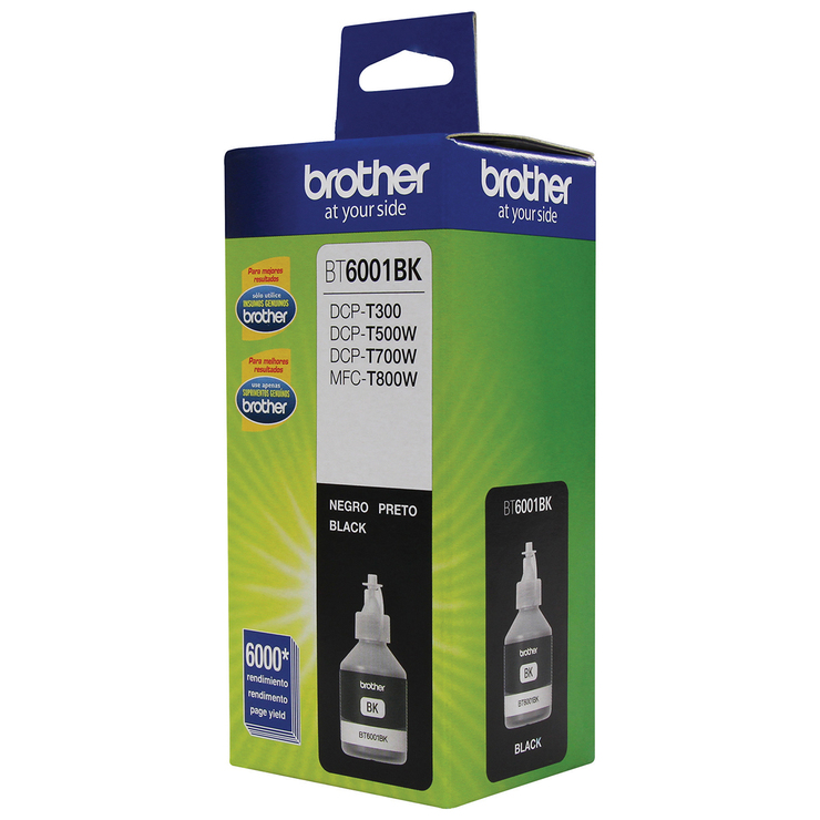  Brother Botella de Tinta 6001BK Color Negro 3 Pieza — Imagen 2 de 3