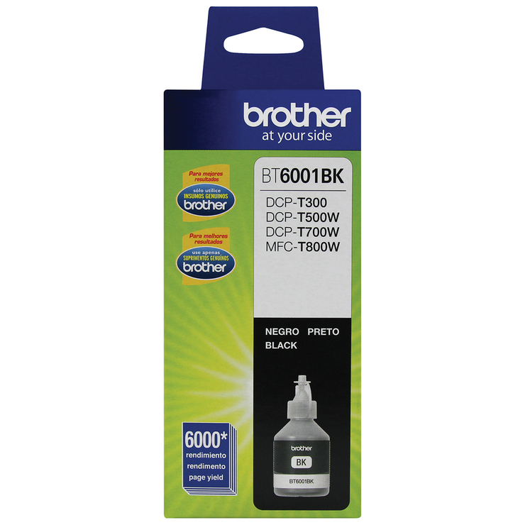  Brother Botella de Tinta 6001BK Color Negro 3 Pieza — Imagen 3 de 3