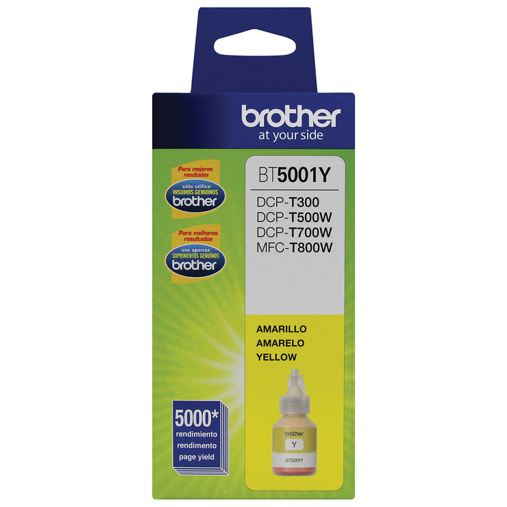 Brother Botella de Tinta 5001Y Color Amarillo 3 Piezas — Imagen 2 de 3
