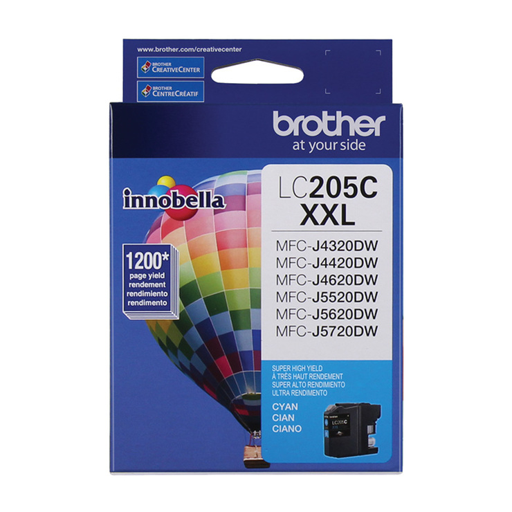 Brother Cartucho de Tinta 205C XXL Color Cian Super Alto Rendimiento — Imagen 1 de 2