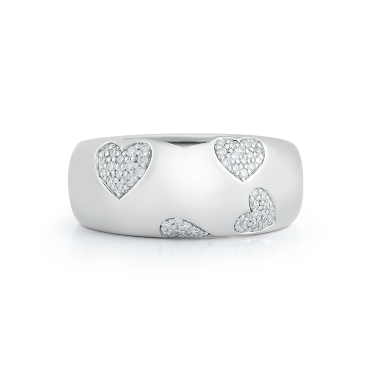 Anillo, 0.18ctw Diamantes, Oro Blanco de 14kt — Imagen 2 de 3