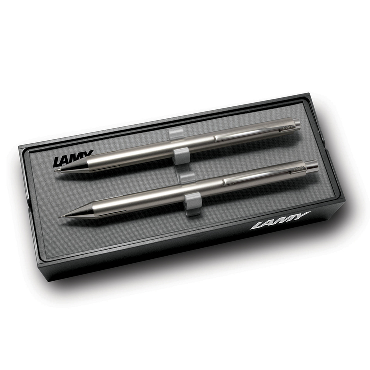 Lamy set de bolígrafo punto mediano y portaminas 0.7mm econ acero inoxidable mate — Imagen 1 de 2