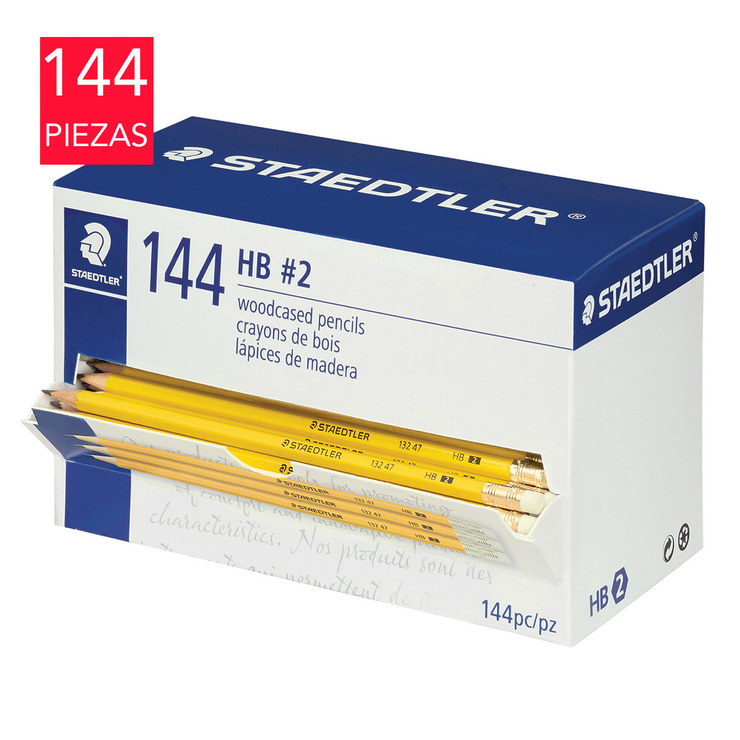 Staedtler Paquete de Lápiz de Grafito Amarillo 2HB, 144 Piezas  — Imagen 1 de 2