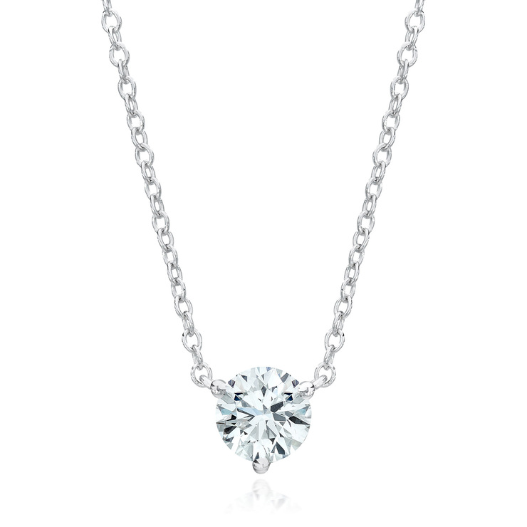 0.50ctw, Collar de Diamante Solitario, Oro Blanco de 14kt — Imagen 1 de 2