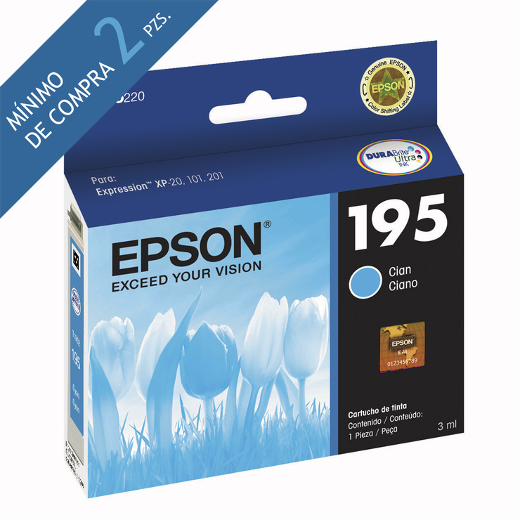 Epson cartucho de tinta 195 cian