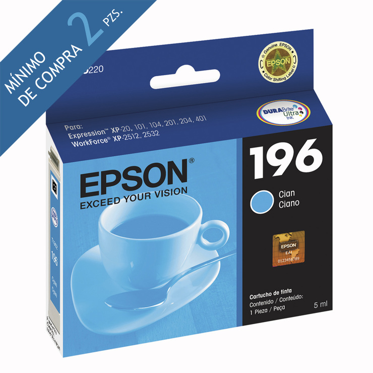 Epson cartucho de tinta 196 cian