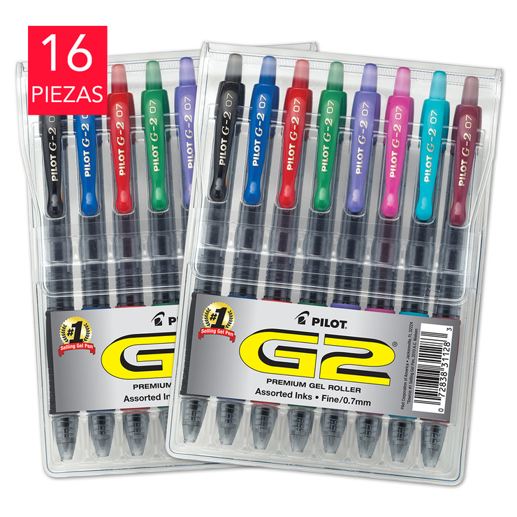Pilot G2 bolígrafo de gel punto fino 0.7mm