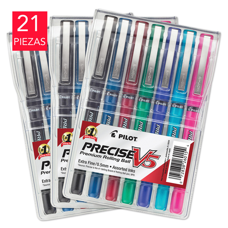 Pilot V5 Bolígrafo Tinta Líquida Punto Extra Fino, Varios Colores