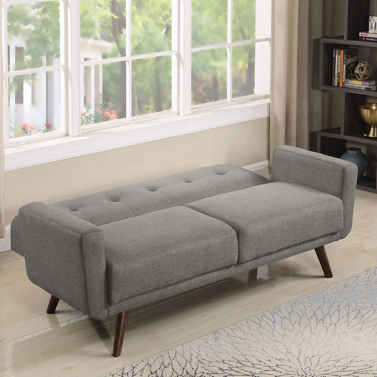 Sofá Cama Retro Color Gris, Coaster — Imagen 4 de 4