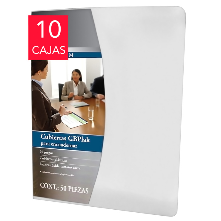 GBC Cubiertas Plásticas para Encuadernar Lisa Traslúcida Tamaño Carta   — Imagen 1 de 2
