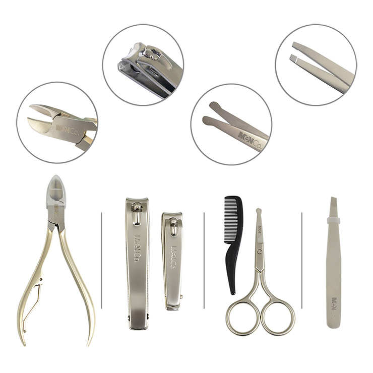 Kit de Cuidado Personal de Acero Inoxidable, Men Co, 6 piezas — Imagen 3 de 4