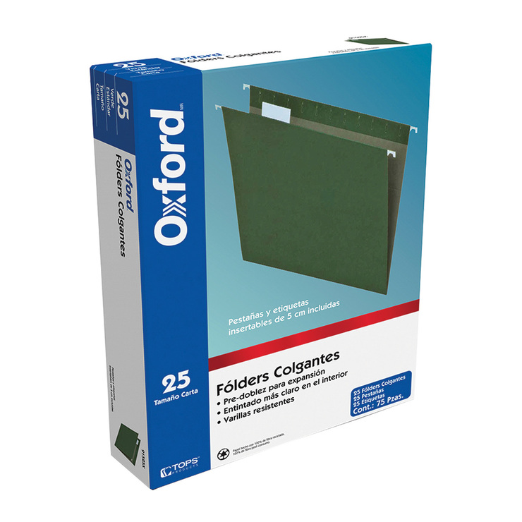 Oxford folder colgante reciclado tamaño carta color verde — Imagen 3 de 3
