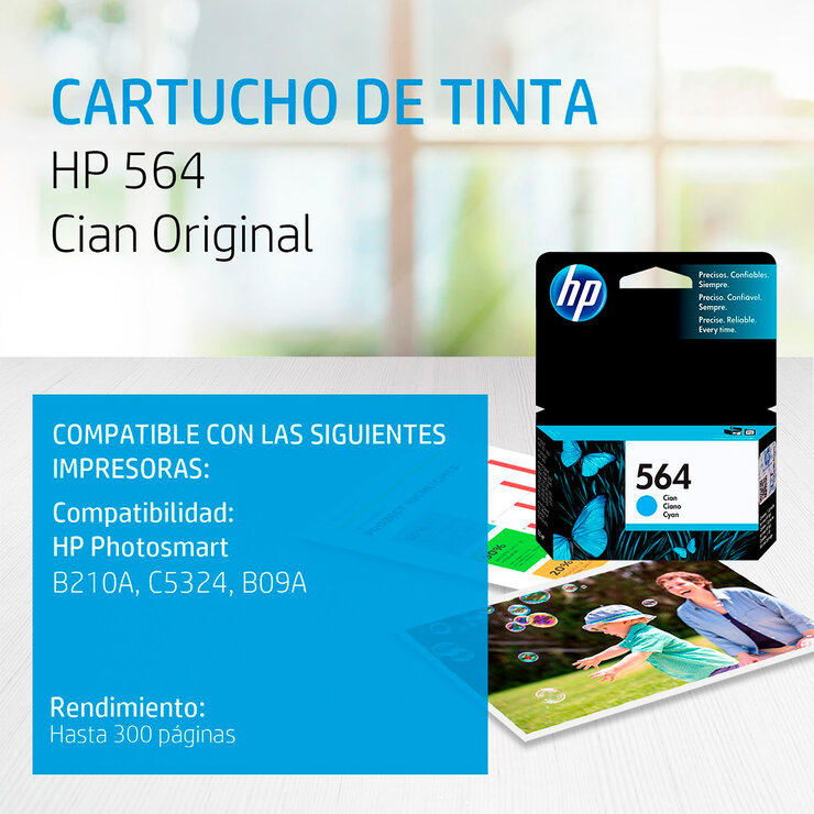 HP 564 cartucho de tinta cian — Imagen 4 de 4