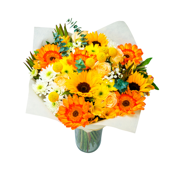 Chiltepec, Bouquet Mixto en Tonos Amarillos — Imagen 3 de 3