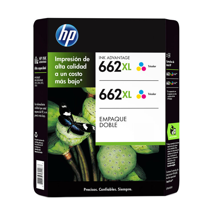 HP662 XL Cartucho de Tinta Tricolor — Imagen 1 de 4