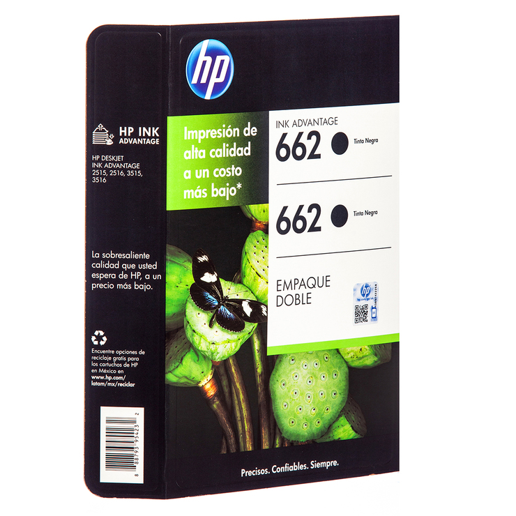 HP662 Cartucho de Tinta Negro — Imagen 3 de 3