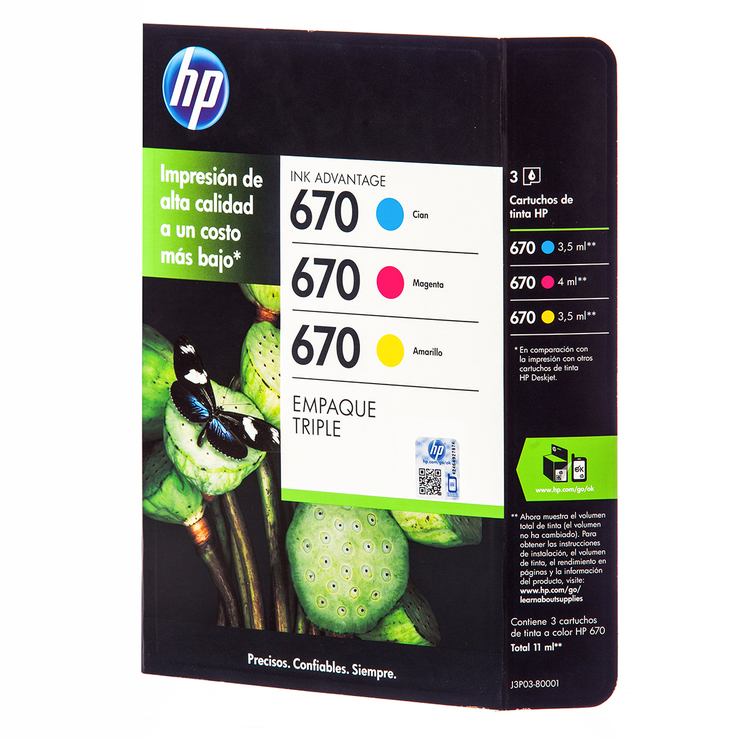 HP670 Cartucho de Tinta 3 Colores — Imagen 2 de 2
