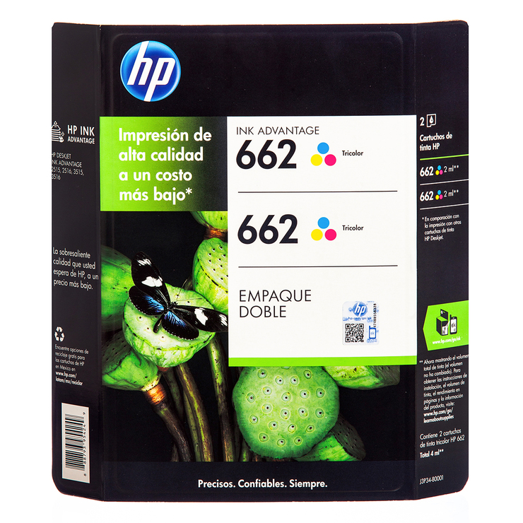 HP662 Cartucho de Tinta Tricolor — Imagen 1 de 2