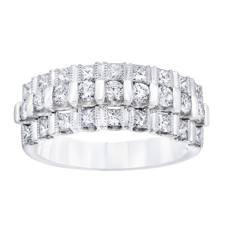 Anillo, 1.38ctw Diamantes, Oro Blanco de 14kt — Imagen 1 de 2