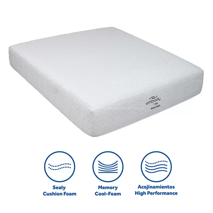 Sealy, Nebraska, colchón, queen size — Imagen 3 de 4