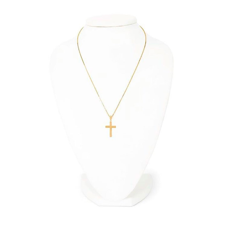 Collar con Dije de Cruz, Oro de 14K — Imagen 2 de 4