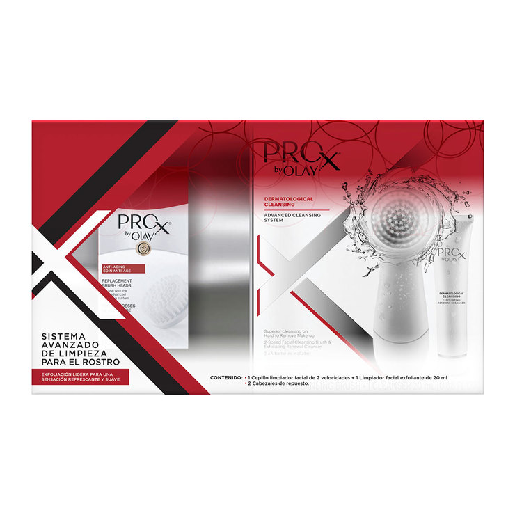 Olay ProX  kit de limpieza facial (cepillo + gel + 2 repuestos) — Imagen 2 de 3