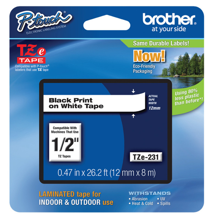 Brother Cinta TZe-231 Color Negro sobre Blanco — Imagen 1 de 2
