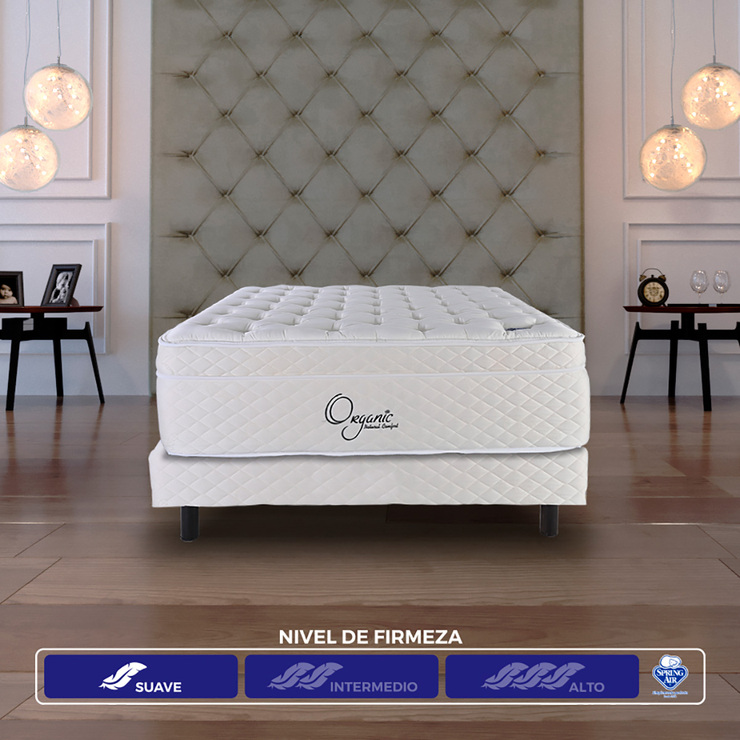 Spring Air, Colchón y Base Matrimonial Natural Comfort — Imagen 1 de 4