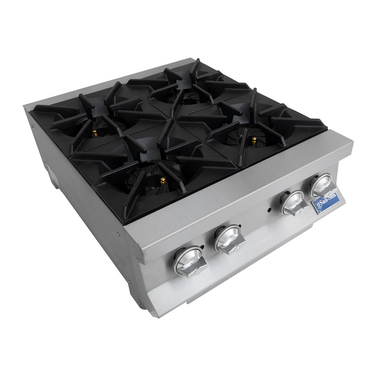 Parrilla San-Son de 4 quemadores, acero inoxidable  — Imagen 3 de 4