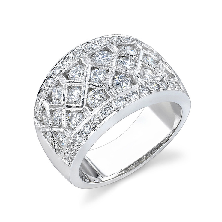 Anillo, 2.15ctw Diamantes, Oro Blanco de 18kt — Imagen 1 de 3