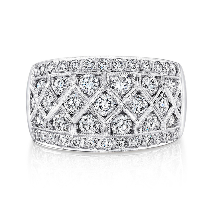 Anillo, 2.15ctw Diamantes, Oro Blanco de 18kt — Imagen 3 de 3