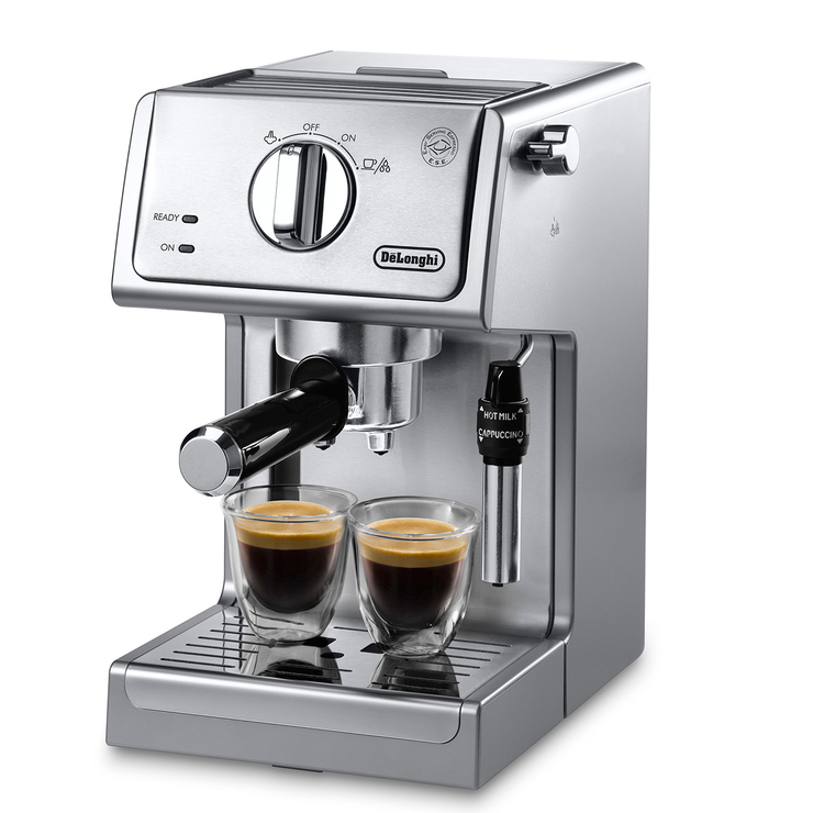 De'Longhi, cafetera de acero inoxidable con 15 bares para espresso y cappuccino — Imagen 1 de 4