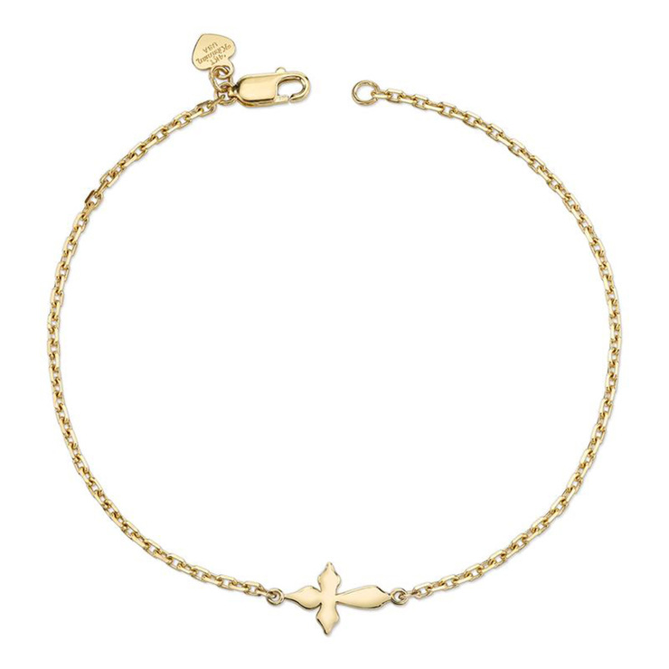 Pulsera para Bebé, Cruz, Oro Amaraillo de 14kt