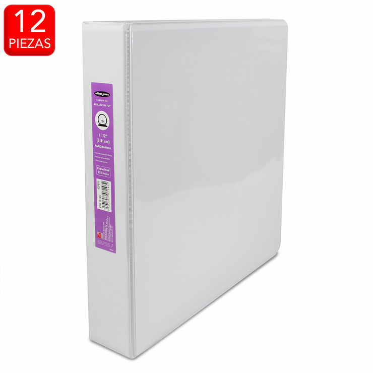 Wilson Jones Carpeta de 1.5 Pulgadas con 3 Arillos en O Color Blanco