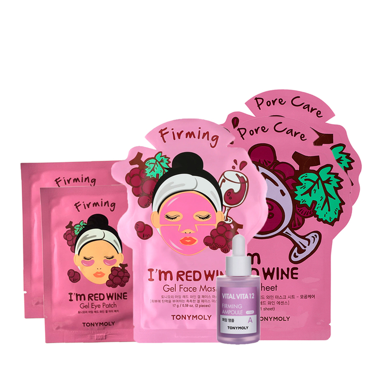 Tony Moly Kit de Cuidado Facial con Extracto de Vino Tinto 6 pzas  — Imagen 1 de 4