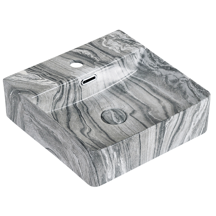 Moorefield, Lavabo de Baño de Cerámica Veteada Colombe  — Imagen 2 de 4