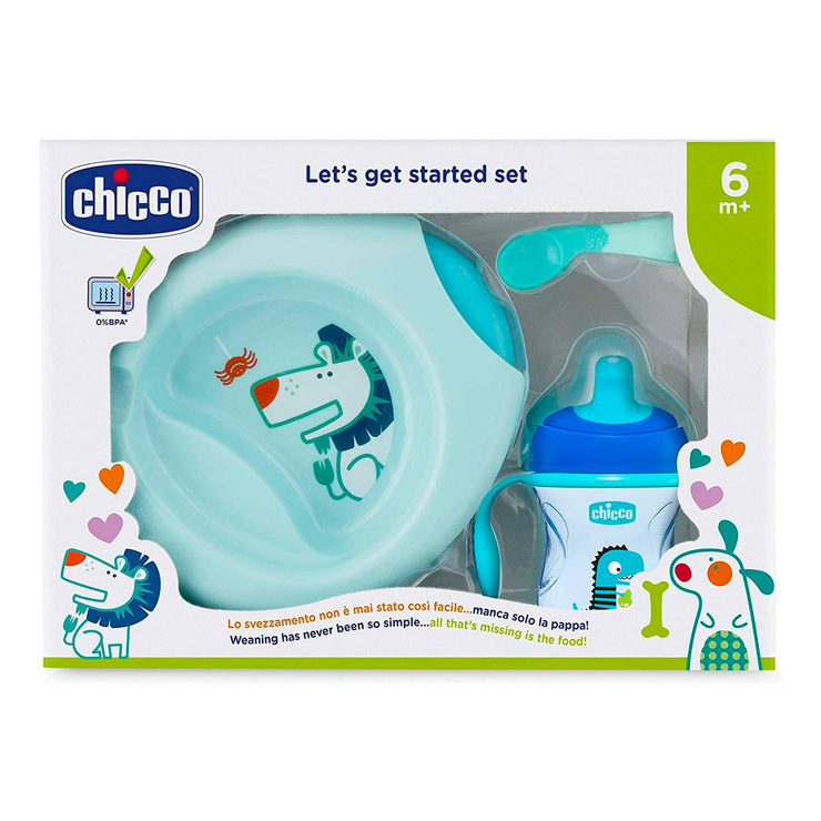 Chicco, Set de Comida para Bebé, 3 Piezas, Varios Colores — Imagen 1 de 2