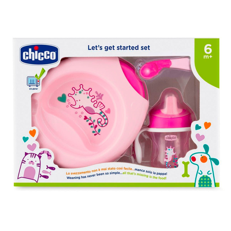 Chicco, Set de Comida para Bebé, 3 Piezas, Varios Colores — Imagen 2 de 2