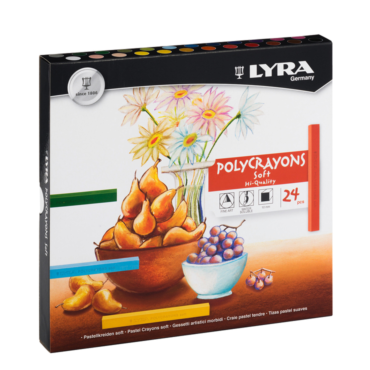 Lyra Crayones Pastel Suaves con 24 Colores — Imagen 2 de 3